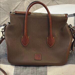 Dooney & Bourke Brown Pebble Grain Satchel